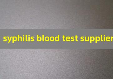syphilis blood test suppliers